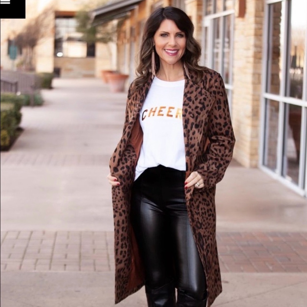 🔥 HOT DEAL 🔥 Dear John Brown Leopard Trench Coat